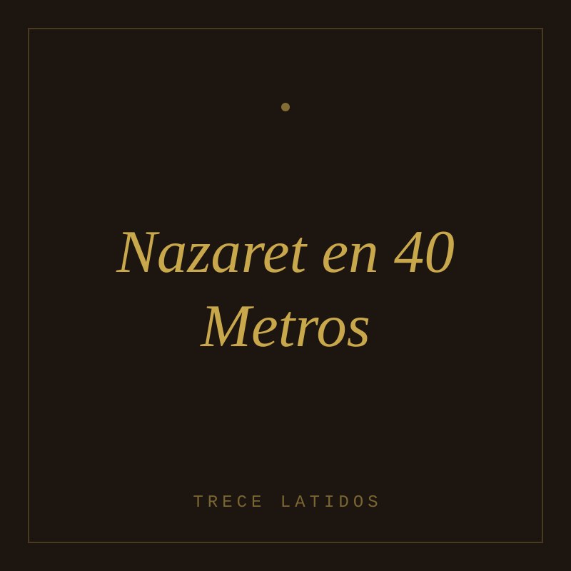 Portada de Nazaret en 40 Metros